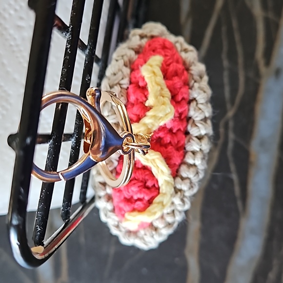 Hotdog Keychain 100% Cotton - Picture 1 of 6